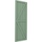 Ekena Millwork Americraft 5-Board Wood 2 Equal Panel Frmd Board-n-Batten Shutters w/Dbl Z-Bar, ARW102BF518X77TGH, PR ARW102BF518X77TGH - alternate 9